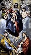 GRECO, El The Virgin and Child with St Martina and St Agnes oil painting picture wholesale